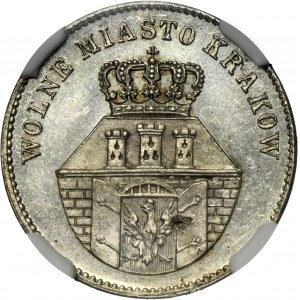 Free City of Krakau, 1 zloty 1835 - NGC MS61