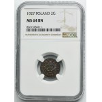 2 grosze 1927 - NGC MS64 BN