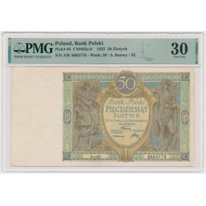 50 złotych 1925 - Ser.AW. - PMG 30