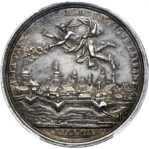 August II the Strong, Medal Peace in Altranstadt 1706 - PCGS AU58