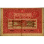 Austria, 2 Kronen 1917 - with overprint RZECZPOSP. POLSKA - RARE