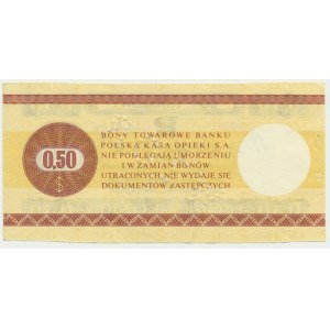 Pewex, 50 centów 1979 - WZÓR - HC 0000000 - NIENOTOWANY