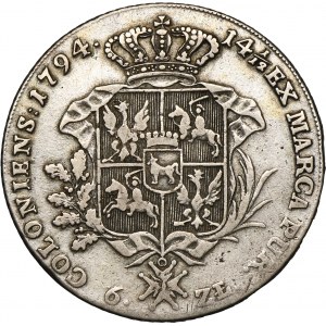 Poniatowski, Thaler 6 zloty Warsaw 1794