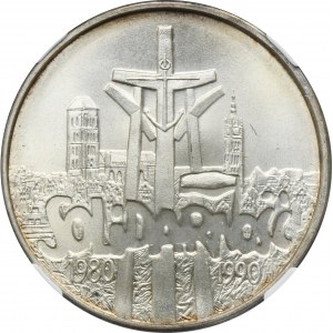 100.000 złotych 1990 Solidarność - TYP C - NGC MS68
