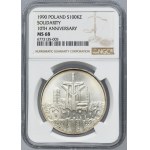 100.000 złotych 1990 Solidarność - TYP C - NGC MS68