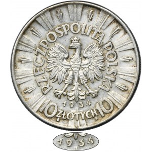 Piłsudski, 10 złotych 1934 - RZADSZE