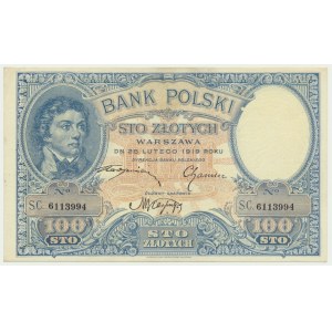 100 złotych 1919 - S.C - ŁADNY