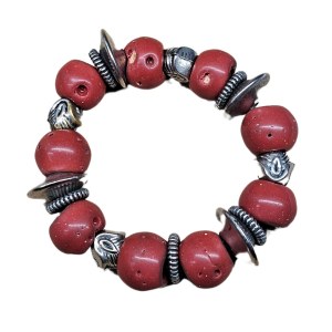 Bracciale in corallo e argento