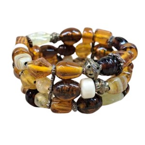 Triple bracelet en ambre