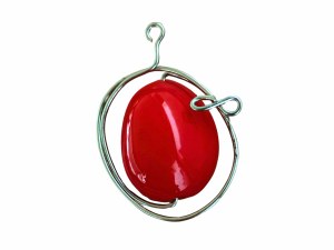 Red eyelet pendant