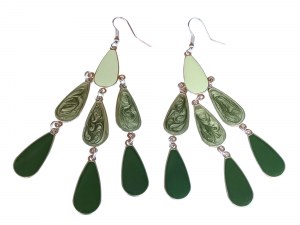 Green multi-piece earrings