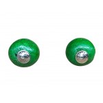 Boucles d'oreilles boule verte