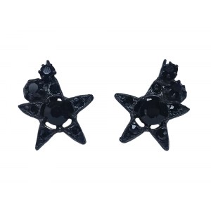 Black star earrings
