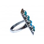 Blue-green mesh ring