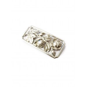 Silver brooch with roses (800)