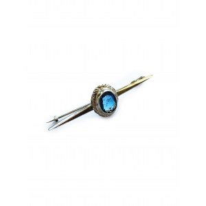 Silver brooch with blue zirconia (pr. 3)