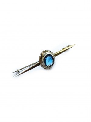 Silver brooch with blue zirconia (pr. 3)