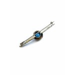 Silver brooch with blue zirconia (pr. 3)