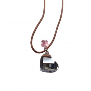 Collana con ciondolo Swarovski - cuore e farfalla