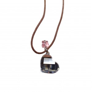 Halskette mit Swarovski-Anhänger - Herz und Schmetterling