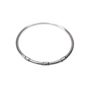 Bracciale in argento con tre morsetti decorativi (925)