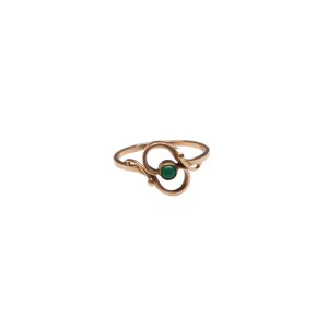 Zlatý prsteň so zeleným tyrkysom