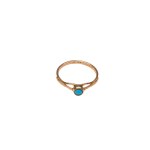 Gold ring with turquoise eyelet (583)