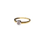 Gold ring pr.3 with diamonds KRUK