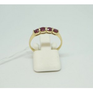 Bague en or avec rubis (18k)