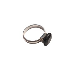 Silberring mit facettiertem Onyx (925)