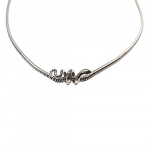 Silver snake necklace (925)