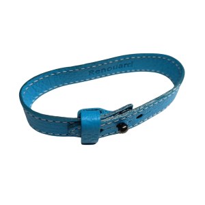 Bracelet en cuir (bleu), Renouard (France)