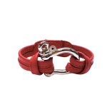 Bracciale in pelle (rosso), Renouard (Francia)