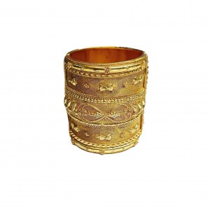 Gold-plated ethno cuff bracelet