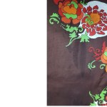 Brown floral scarf, Italy