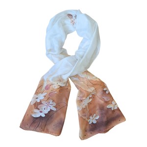 Silk (?) floral shawl