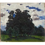 Ferdynand Ruszczyc (1870 Bohdanow near Oshmiany - 1936 Bohdanow near Oshmiany), Clouds over Bohdanow (Studyum), 1900
