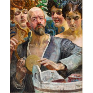 Jacek Malczewski (1854 Radom - 1929 Krakau), Selbstbildnis mit Gorgonen, 1918