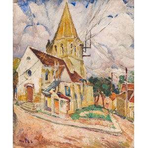 Maria Melania Mutermilch Mela Muter (1876 Warschau - 1967 Paris), Landschaft mit einer Kirche, 1930er Jahre.