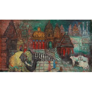 Alicja Halicka (1894 Krakow - 1975 Krakow), Indian temples, ca. 1947-52