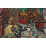 Alicja Halicka (1894 Krakau - 1975 Krakau), Indische Tempel, ca. 1947-52