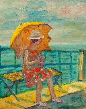 Olga Słomczyńska (1881 Vevey - 1941 Paryż), Odpoczynek na brzegiem Jeziora Genewskiego, około 1930