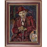 Maurycy (Maurice) Mędrzycki (Mendjizki) (1890 Lodz - 1951 St. Paul de Vance), Portrait of a man with a glass of wine, 1930s-1940s.