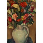 Maurycy (Maurice) Mędrzycki (Mendjizki) (1890 Lodž - 1951 St. Paul de Vance), Květiny v bílém džbánu, 40. léta 20. století.