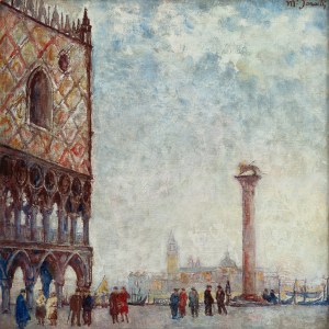 Władysław Jarocki (1879 Podhajczyki - 1965 Kraków), Widok z Piazzetty San Marco w Wenecji