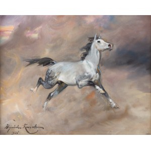 Wojciech Kossak (1856 Paris - 1942 Krakow), The frightened horse, 1936