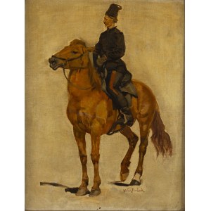 Wacław Pawliszak (1866 Varšava - 1905 Varšava), jezdec na koni