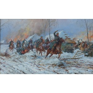 Leonard Winterowski (1886 Černivci - 1927 Varšava), Charge of the Lancers, 1919