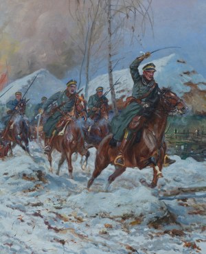 Leonard Winterowski (1886 Chernivtsi - 1927 Warsaw), Charge of the Lancers, 1919