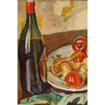 Natan (Nathan) Grunsweigh (Grunsweig) (1880 Krakow - 1956 Paris), Still life with a bottle of wine and vegetables
